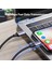 USB-C - Lightning 3A PD MFi Sertifikalı Örgülü Hızlı Şarj Kablosu, 2 m, Siyah, 60761 4