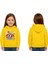 Unisex Baskılı Çocuk Swaetshirt Labubu Baskılı Kapüşonlu 3 Iplik Şardonlu 1