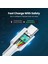 USB-C 100W 5A QC PD Hızlı Şarj Kablosu, 1 m, Beyaz, 60551 4