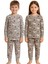 Unisex Yılbaşı Temalı Cute Kardan Adam Desenli Çocuk Pijama Takımı 1