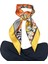 Nil Scarf Yellow/figür 70*70 cm Fular Eşarp 2
