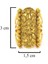 Çelik Yüzük Kadın Altın Kaplama Dorikalı Kaburga Model YZK-491 4