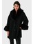 Via Dante Oversize Fit Şal Yaka Kürk Detaylı Astarlı Mont Bayan Mont 690852 5