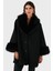 Via Dante Oversize Fit Şal Yaka Kürk Detaylı Astarlı Mont Bayan Mont 690852 6