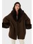 Via Dante Oversize Fit Şal Yaka Kürk Detaylı Astarlı Mont Bayan Mont 690852 2