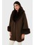 Via Dante Oversize Fit Şal Yaka Kürk Detaylı Astarlı Mont Bayan Mont 690852 5
