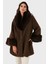 Via Dante Oversize Fit Şal Yaka Kürk Detaylı Astarlı Mont Bayan Mont 690852 6