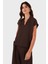 Via Dante Relaxed Fit V Yaka Kısa Kollu Bluz Bayan Bluz 268755088 5