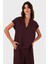 Via Dante Relaxed Fit V Yaka Kısa Kollu Bluz Bayan Bluz 268755088 4