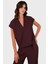 Via Dante Relaxed Fit V Yaka Kısa Kollu Bluz Bayan Bluz 268755088 5