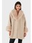 Via Dante Oversize Fit Şal Yaka Kürk Detaylı Astarlı Mont Bayan Mont 690852 4