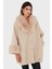 Via Dante Oversize Fit Şal Yaka Kürk Detaylı Astarlı Mont Bayan Mont 690852 5