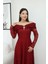 Aşkın Büyüsü Dantel Abiye Elbise 6055-BORDO 4