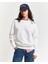Kadın Beyaz Relaxed Fit Bisiklet Yaka Sweatshirt 4201414.113 1