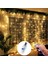 Led Işık 5 Metre Sarı Işık Perdeli Aydınlatma – USB Girişli, Bakır Telli, 10 Halkalı Tasarım, Perde Asma Aparatlı ve Uzaktan Kumandalı Dekoratif Işık Zinciri MZ-350 1