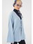 Mavi Keten Tesettür Kimono 5968 - Kadın Orta Kalınlıkta Regular Kalıp 9