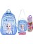 Frocx Frozen Okul Çantası , Beslenme Çantası , Çift Gözlü Kalem Çantası, Matara 500 ml Hediye 1