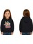 Unisex Baskılı Çocuk Swaetshirt Labubu Baskılı Kapüşonlu 3 Iplik Şardonlu 1