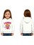 Unisex Baskılı Çocuk Swaetshirt Labubu Baskılı Kapüşonlu 3 Iplik Şardonlu 1