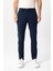 Lacivert Slim Fit Pamuklu Yan Cep Chino Pantolon 2