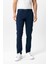 Lacivert Slim Fit Pamuklu Yan Cep Chino Pantolon 3
