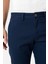 Lacivert Slim Fit Pamuklu Yan Cep Chino Pantolon 5