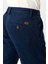 Lacivert Slim Fit Pamuklu Yan Cep Chino Pantolon 6