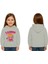 Unisex Baskılı Çocuk Swaetshirt Labubu Baskılı Kapüşonlu 3 Iplik Şardonlu 1