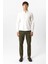 Haki Slim Fit Pamuklu Yan Cep Chino Pantolon 1