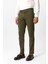 Haki Slim Fit Pamuklu Yan Cep Chino Pantolon 3