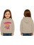 Unisex Baskılı Çocuk Swaetshirt Labubu Baskılı Kapüşonlu 3 Iplik Şardonlu 1