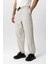 Bej Relaxed Fit Beli Lastikli Jogger Pantolon 3