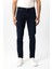 Lacivert Slim Fit 5 Cepli Pamuklu Denim Pantolon 2