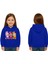 Unisex Baskılı Çocuk Swaetshirt Labubu Baskılı Kapüşonlu 3 Iplik Şardonlu 1