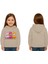 Unisex Baskılı Çocuk Swaetshirt Labubu Baskılı Kapüşonlu 3 Iplik Şardonlu 1