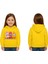 Unisex Baskılı Çocuk Swaetshirt Labubu Baskılı Kapüşonlu 3 Iplik Şardonlu 1