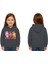 Unisex Baskılı Çocuk Swaetshirt Labubu Baskılı Kapüşonlu 3 Iplik Şardonlu 1