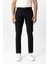 Siyah Slim Fit Pamuklu Yan Cep Chino Pantolon 2
