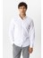 Beyaz Slim Fit Armürlü %100 Pamuk Gömlek 1