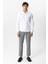 Beyaz Slim Fit Armürlü %100 Pamuk Gömlek 4