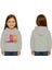 Unisex Baskılı Çocuk Swaetshirt Labubu Baskılı Kapüşonlu 3 Iplik Şardonlu 1