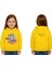 Unisex Baskılı Çocuk Swaetshirt Labubu Baskılı Kapüşonlu 3 Iplik Şardonlu 1
