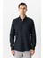 Siyah Slim Fit %100 Pamuk Gömlek 1