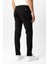 Siyah Slim Fit Pamuklu Yan Cep Chino Pantolon 5