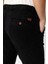 Siyah Slim Fit Pamuklu Beli Bağcıklı Yan Cep Chino Pantolon 5