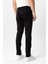 Siyah Slim Fit Pamuklu Beli Bağcıklı Yan Cep Chino Pantolon 6
