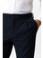 Lacivert Slim Fit %100 Pamuk Chino Pantolon 4