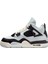 Air Jordan 4 Retro Mid Pure Platinum Leather Unisex Sneaker Hakiki Deri Unisex Günlük Spor Ayakkabı Gri 1