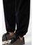Siyah Relaxed Fit Beli Lastikli Jogger Pantolon 4