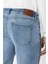 Açık Mavi Slim Fit 5 Cepli Pamuklu Denim Pantolon 5